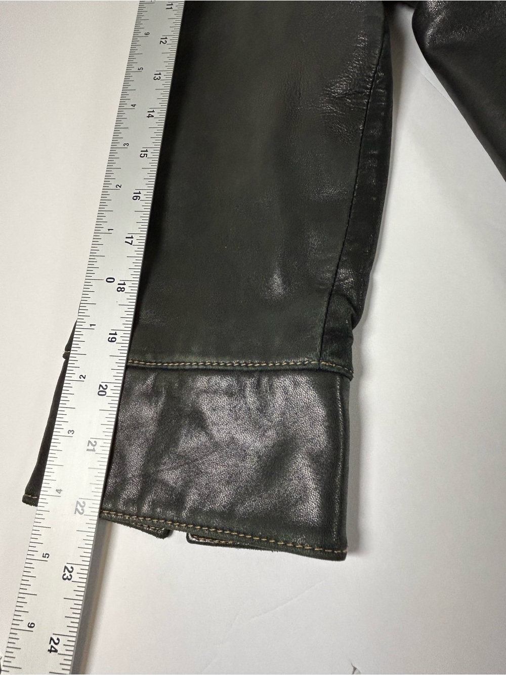 Talbots Black Genuine Leather Button-Front Women's Coat - Picture 9 of 13